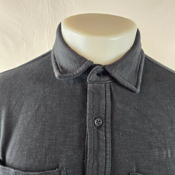 Joes Jeans Shirt Mens Small Black Button Up Heavy Shacket Casual Stretch Pockets - Picture 2 of 10